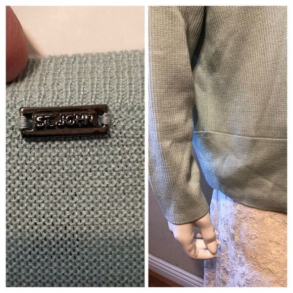 St. John Collection Links Rib Knit Sweater Sz Med - Picture 9 of 10